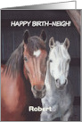 Happy Birth Neigh Horse Lover Birthday Customize with any name card