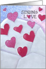 Valentine’s Day Sending Love Hearts Folk Art Mail card