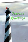 Cape Hatteras Christmas Lighthouse card