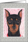 Miniature Pinscher Dog Party Announcement Invitation card