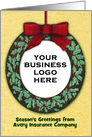 Upload YOUR Photo or Business Logo Custom Ornament Wreath card