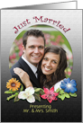 Just Married YOUR custom photo upload Announcement card