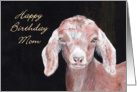 Happy Birthday Mom Goat Kid Painting card