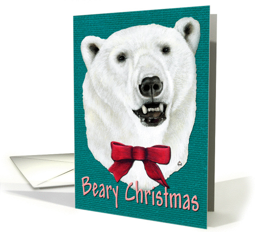 Beary Christmas Polar Bear card (100772)