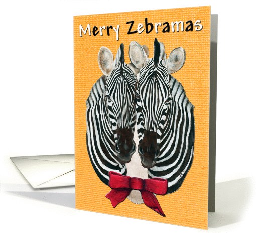 Merry Zebramas Christmas card (100774)