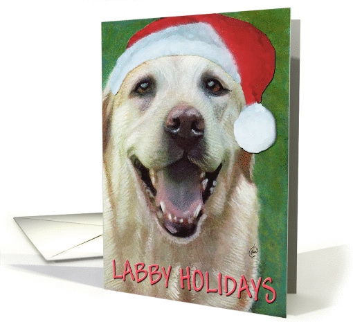 Labby Holidays Labrador Retriever Christmas card (101218)