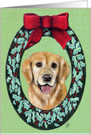 Golden Retriever Dog Holiday Christmas Card
