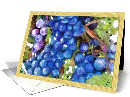 Wine Grapevine Painting card (129192)
