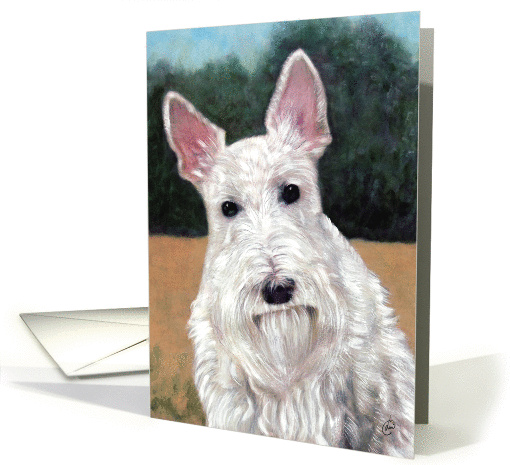 White Scottish Terrier Painting card (129525)