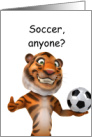 Soccer Team Party End of Season Fun Tiger Invitation card