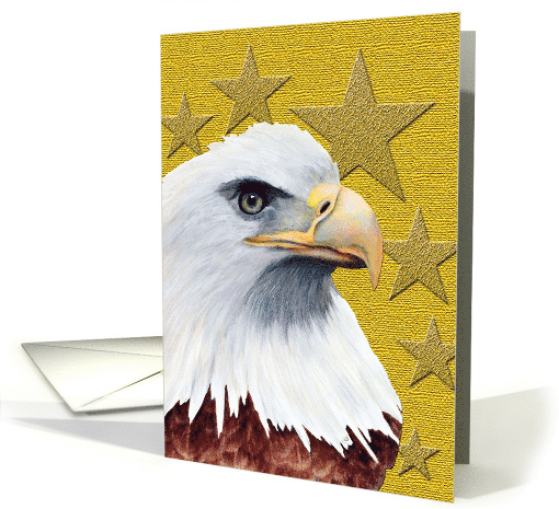 Gold Star Father's Day November 9th Bald Eagle card (1849920)