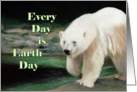 Every Day is Earth Day - Polar Bear Painting card