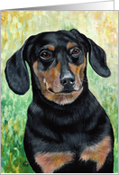 Dachshund Painting card