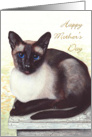 Mother’s Day Siamese Cat Painting card