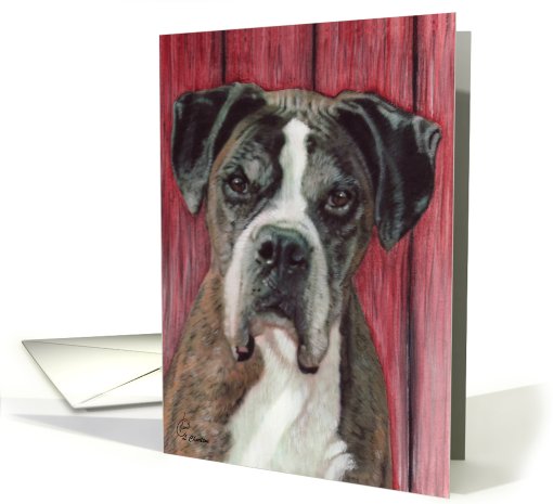 Boxer Dog Painting card (432350)