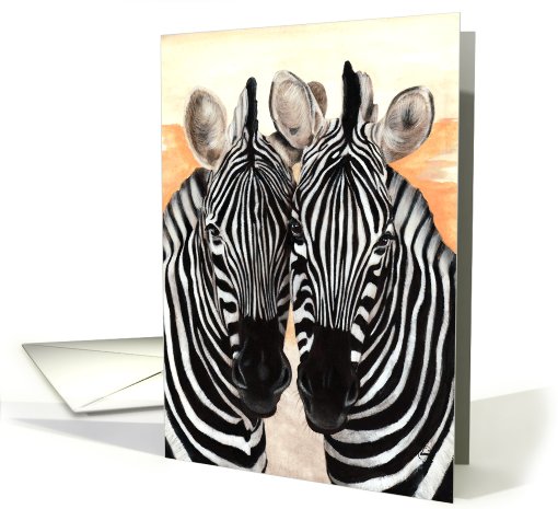 Zebras Painting card (485196)