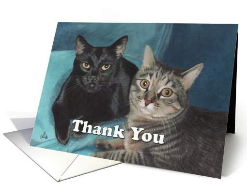 Pet Sitter Thank You Cats Painting card (485210)