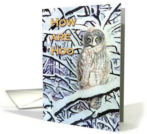 How Are Hoo - Get Well Owl card (505698)