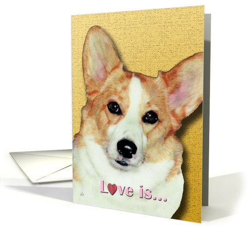Corgi Painting Love is... card (505709)