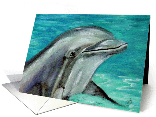 Dolphin Sea Marine Painting card (519465)