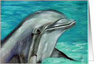 Dolphin Sea Marine Painting card