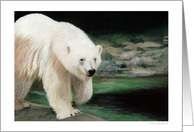 Polar Bear Painting Christmas Wishes card