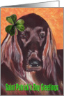 St. Patrick’s Irish Setter Painting card