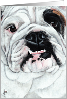 English Bulldog Dog Breed Face Painting Portrait card