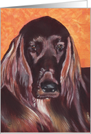 Irish Setter Dog Breed Painting Portrait card