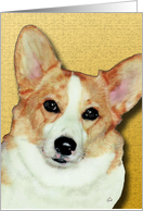 Pembroke Welsh Corgi Dog Breed Painting Portrait card