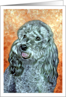 Poodle Dog Breed Painting Portrait card