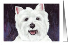 West Highland Terrier Dog Art Painting Portrait card