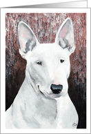 Bull Terrier Dog Art Painting Portrait card