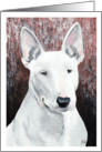 Bull Terrier Dog Art Painting Portrait card