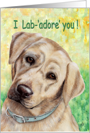 Mother’s Day Cute Lab Adore You from Dog card