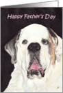 Father’s Day Saint Bernard Dog Breed Painting card