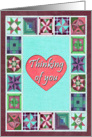 Thinking of You, Friendship Quilt card