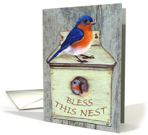 Bless This Nest Eastern Bluebird All Occasion card (70735)