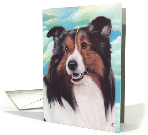 Sheltie, Shetland Sheepdog Painting - All Occasion card (71297)