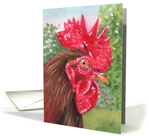 Rooster Painting - Blank All Occasion card (71867)