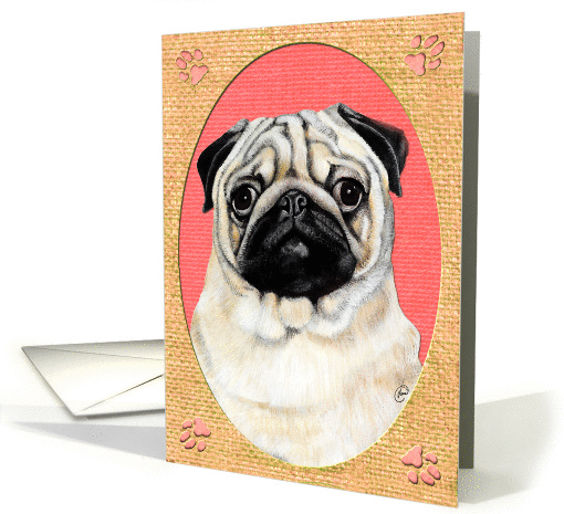 Pug Dog Breed Painting card (72415)
