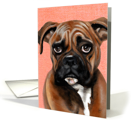 Boxer Dog - Blank Inside card (73801)
