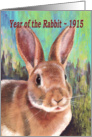 Born in 1915 Year of the Rabbit Happy Birthday Zodiac Verse card