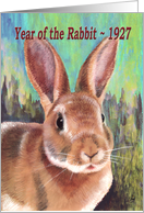 Born in 1927 Year of the Rabbit Happy Birthday Zodiac Verse card