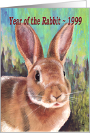 Born in 1999 Year of the Rabbit Happy Birthday Zodiac Verse card