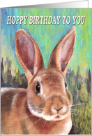 HOPPY Birthday Rabbit Zodiac Verse card