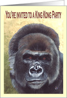 Gorilla Ping Pong King Kong Party Invite card