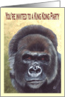 Gorilla Ping Pong King Kong Party Invite card