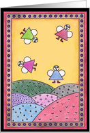 Angels Jumping on the Bed card
