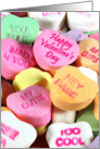 Valentine’s Day Candy Hearts, U R 2 Cool 4 Words! card